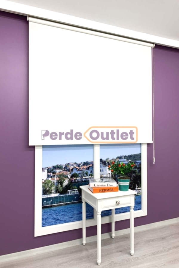 Beyaz Düz Mat Stor Perde